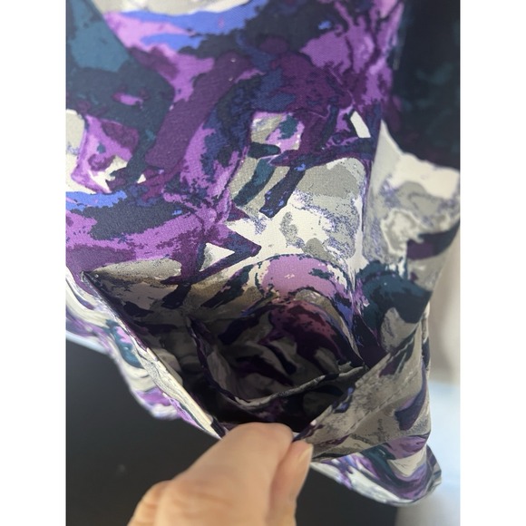 Carhartt Force Women's Size XS Wild Horses Run Scrub Top Purple/Grey/Bluegreen - Picture 5 of 16